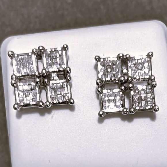 Fashion Jewelry Other - Large Men's.925 Sterling Silver Earring Studs 13mm x 13mm